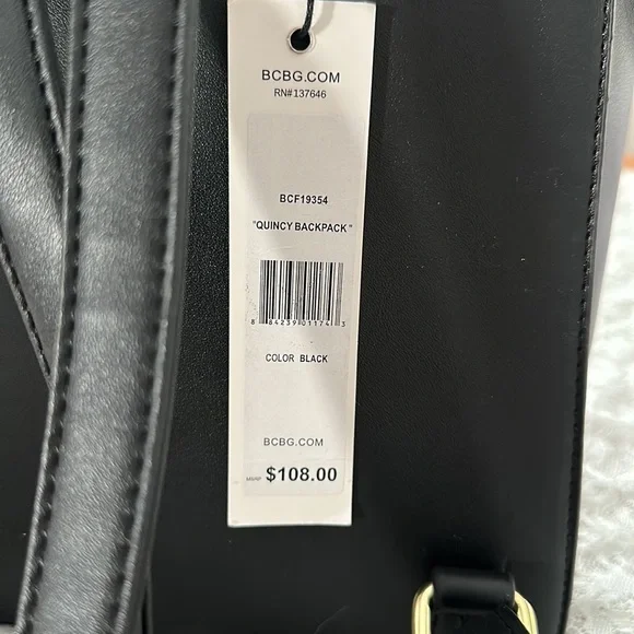 BCBG NWT Quincy black backpack - Picture 3 of 7